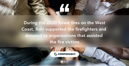 2020年，美國西海岸森林火災期間，瑞技協助消防員，並向援助火災受害者的機構進行捐款