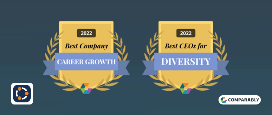 Comparably 2022 best career growth and ceo of diversity